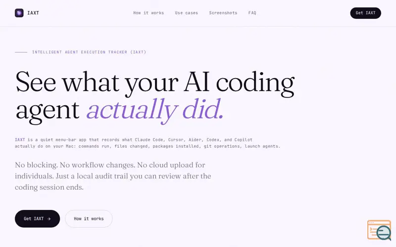 Screenshot of IAXT