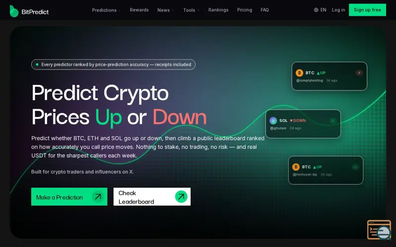 Screenshot of BitPredict