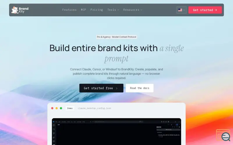 Screenshot of AI Brand Kit Creator by BrandKity