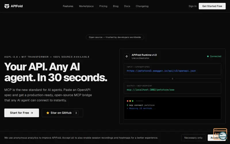 Screenshot of APIFold