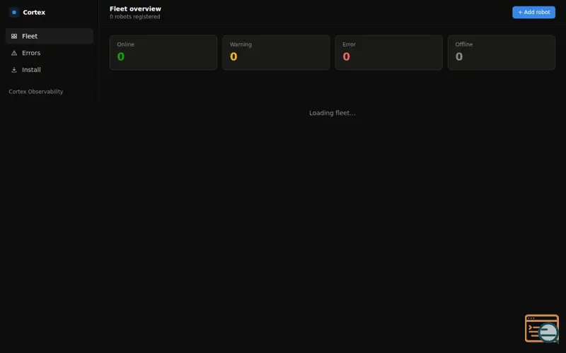 Screenshot of Cortex — Robotics Observability