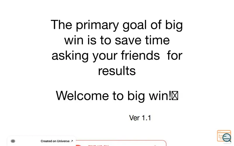 Screenshot of big win:see latest winners limited topic, a launch using Next.js