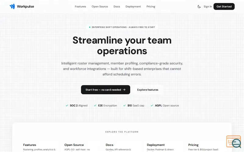 Screenshot of Workpulse