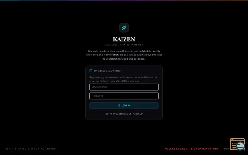 Screenshot of Kaizen Cascading Framework
