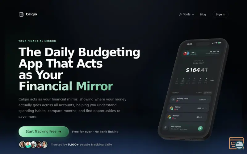 Screenshot of Calqio.app