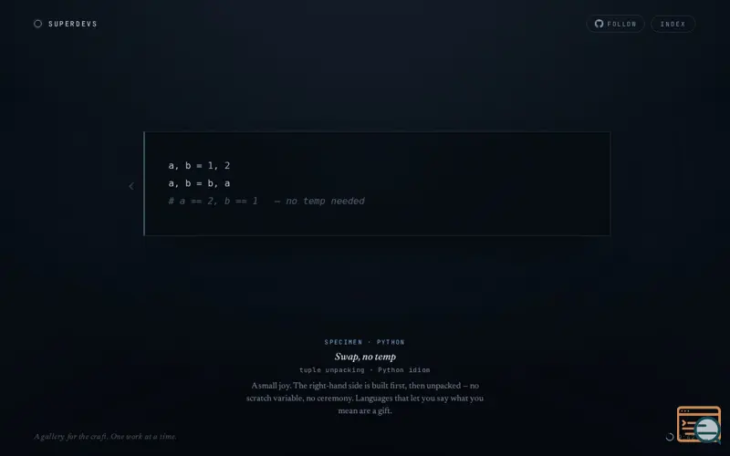 Screenshot of superdevs