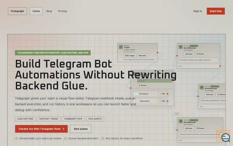 Screenshot of Telegraph
