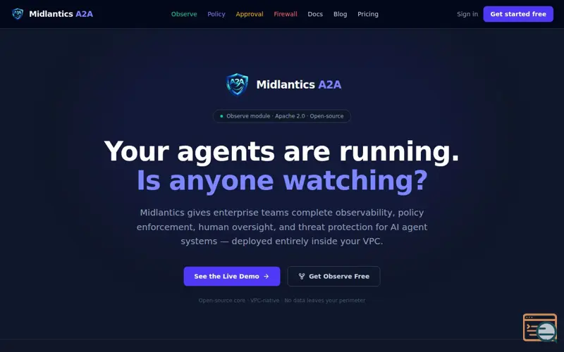 Screenshot of Midlantics A2A