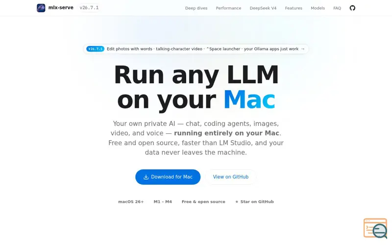 Screenshot of Mlx-serve