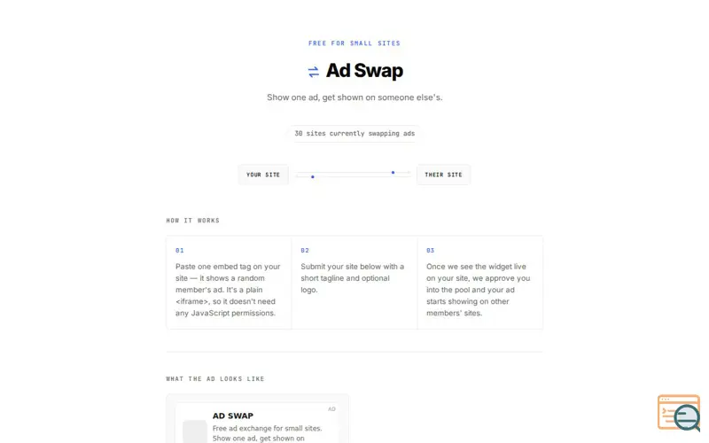 Screenshot of Ad Swap
