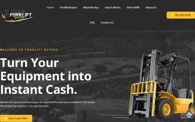 Screenshot of FORKLIFT BUYERS
