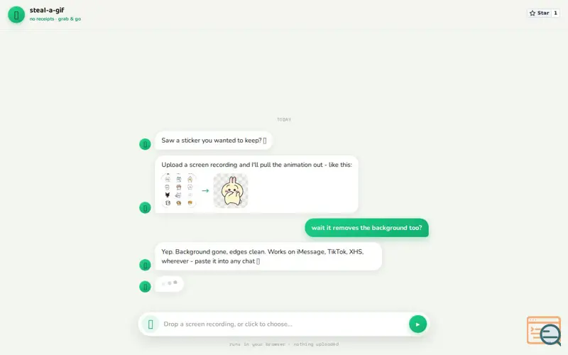 Screenshot of Steal-a-GIF