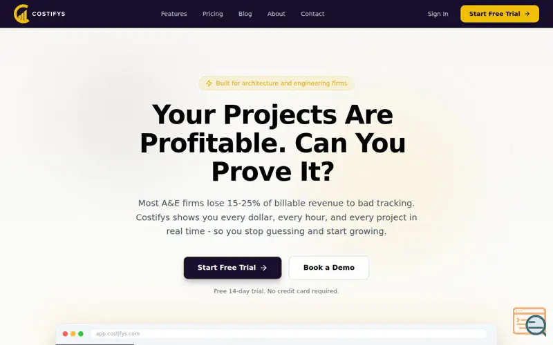 Screenshot of Costifys