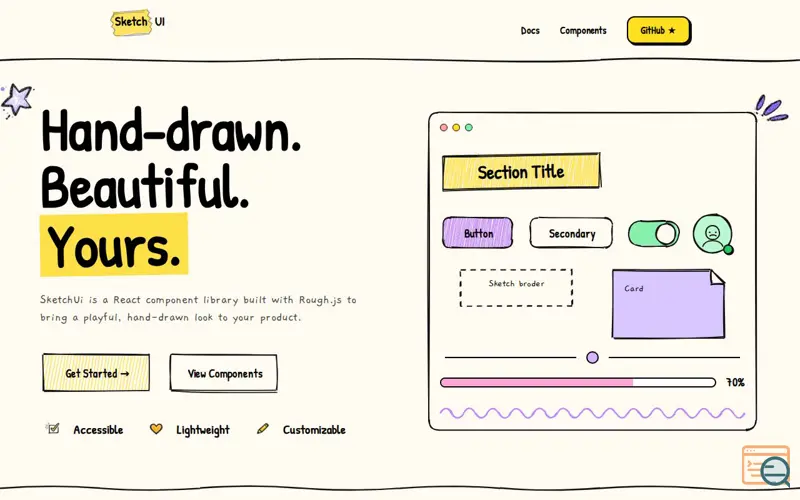 Screenshot of SketchUI