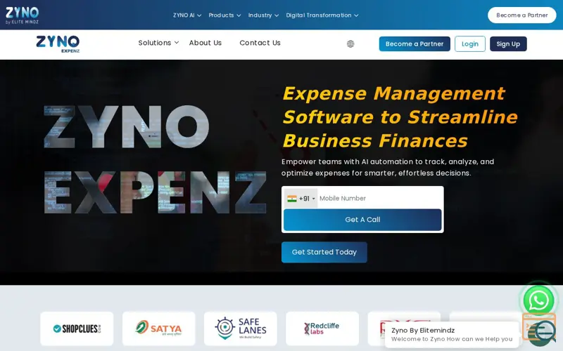 Screenshot of ZYNO Expenz