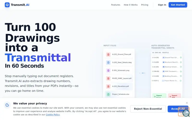 Screenshot of Transmit.AI