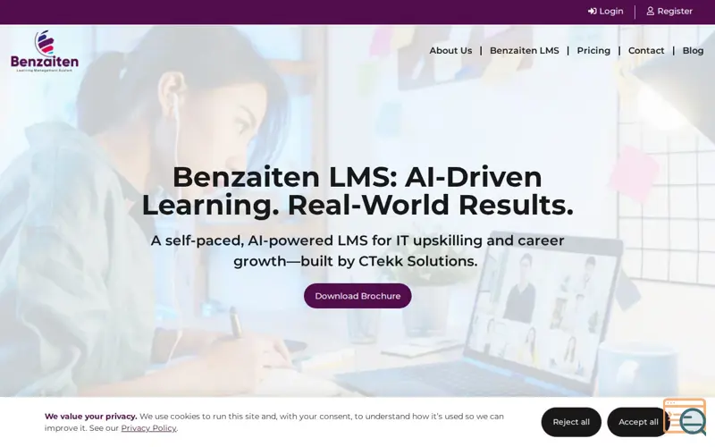 Screenshot of BenzaitenLMS