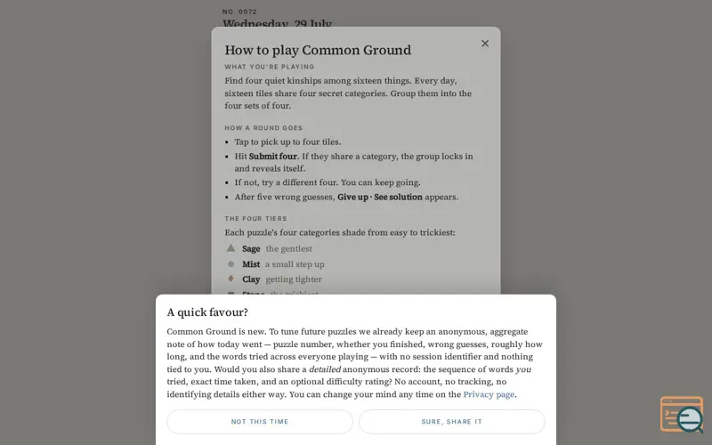Screenshot of Commonground