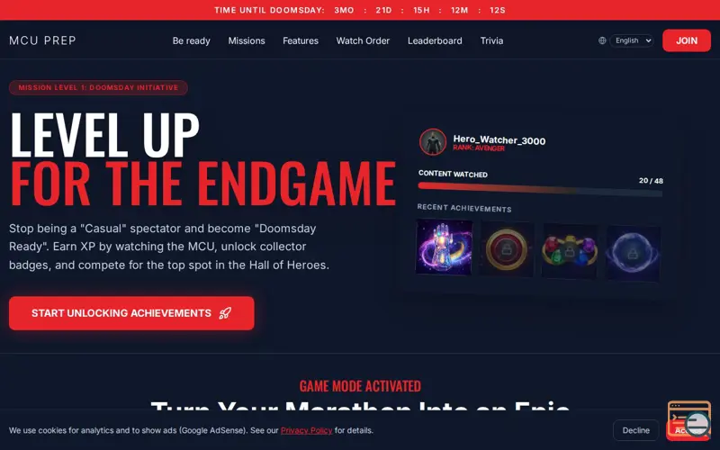 Screenshot of MCU Prep