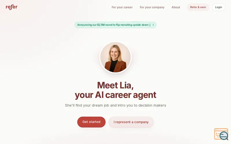 Screenshot of Refer