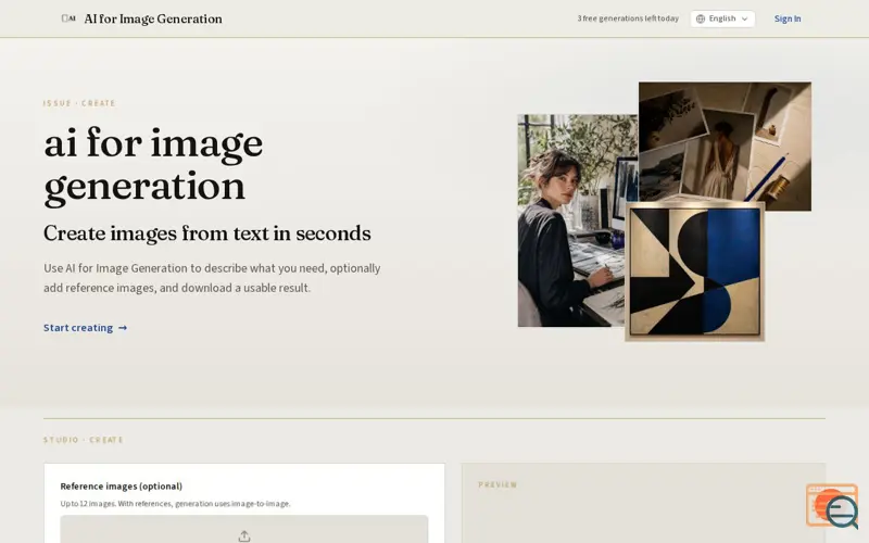 Screenshot of AI for Image Generation, a launch using My Launch Stash