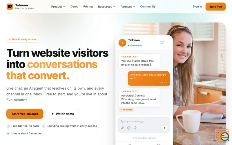 Screenshot of Talkieon