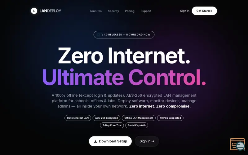 Screenshot of LANDEPLOY Suite