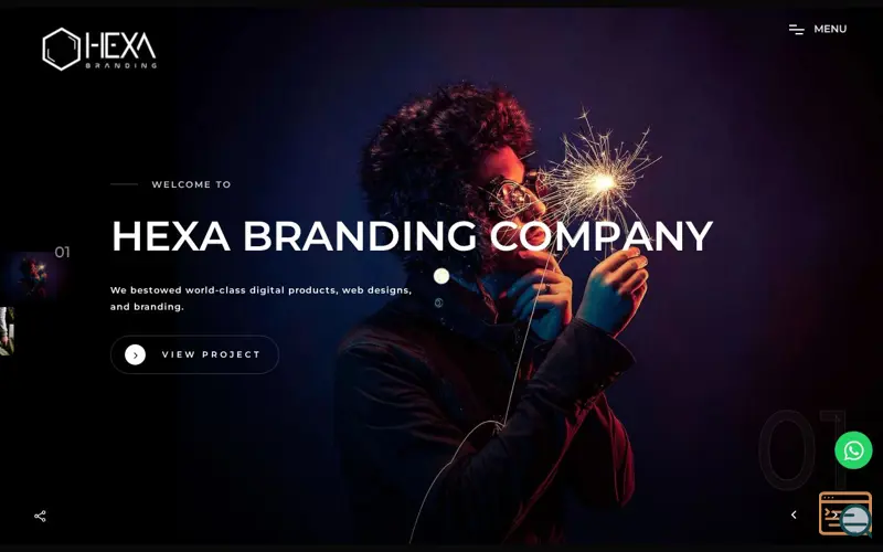Screenshot of HEXA BRANDING