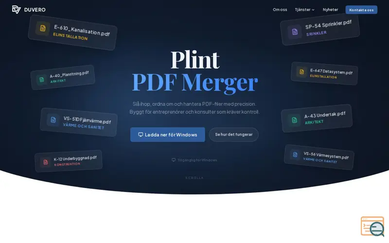 Screenshot of Plint PDF Merger