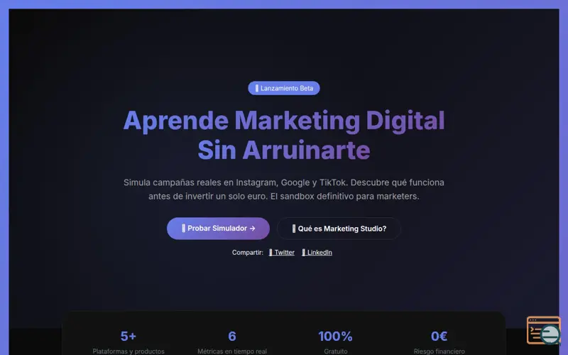 Screenshot of Marketing Simulator