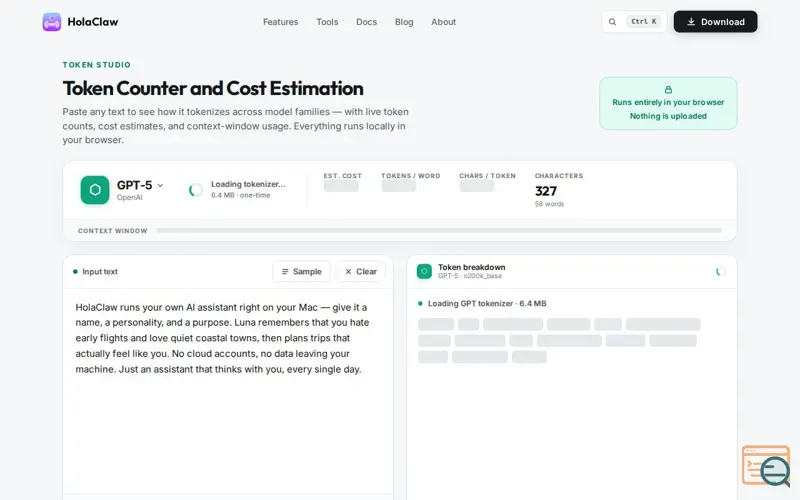 Screenshot of Holaclaw