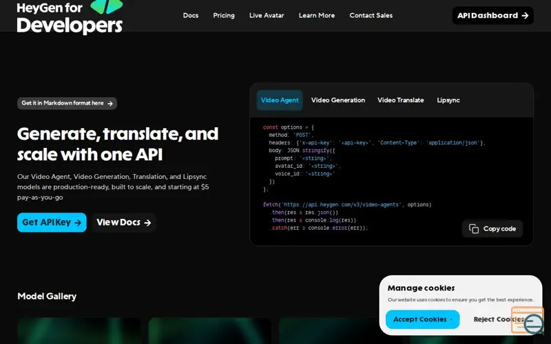 Screenshot of HeyGen CLI