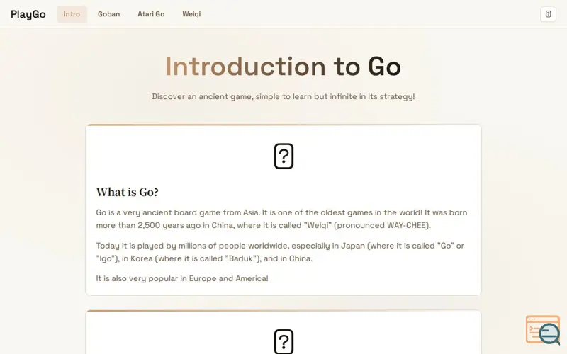 Screenshot of Play