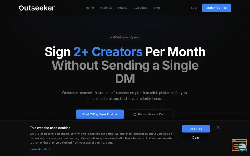 Screenshot of Outseeker