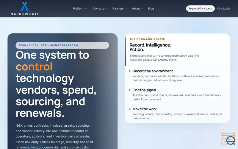 Screenshot of NarrowGateX