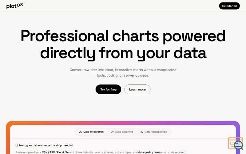 Screenshot of Plotox — Simple Data to Graph Generator 