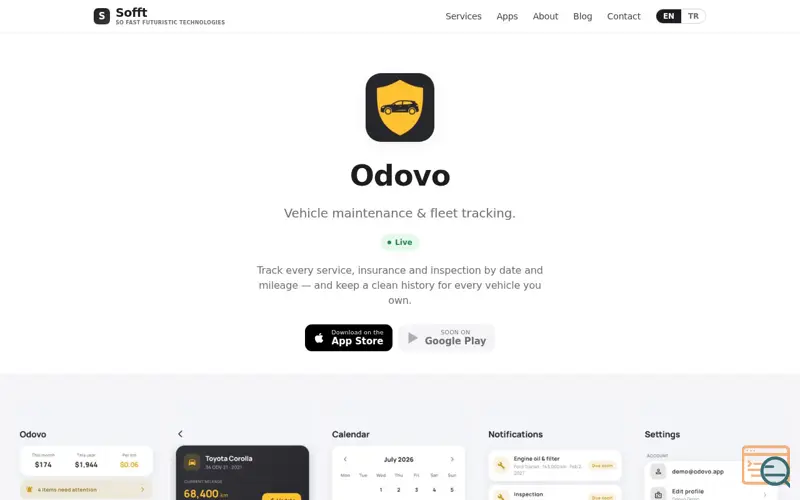 Screenshot of Odovo