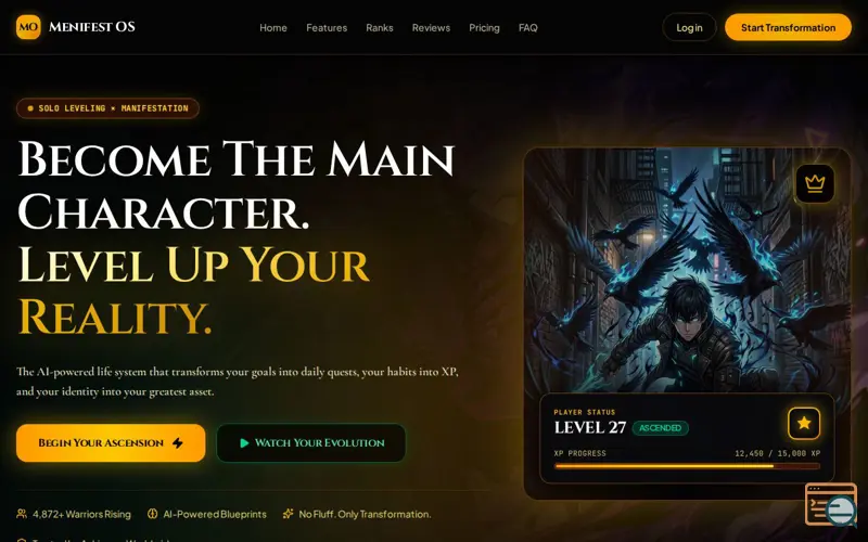 Screenshot of Menifest OS