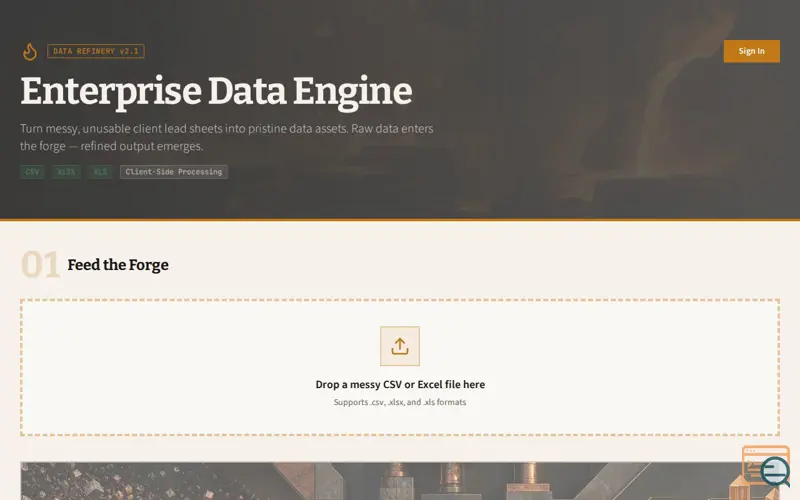 Screenshot of Enterprise Data Engine