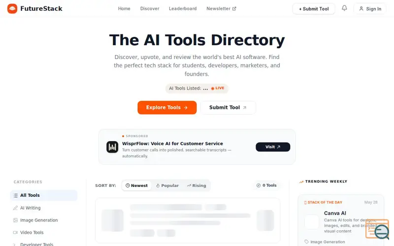 Screenshot of FutureStack