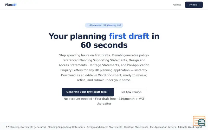 Screenshot of Planabl 