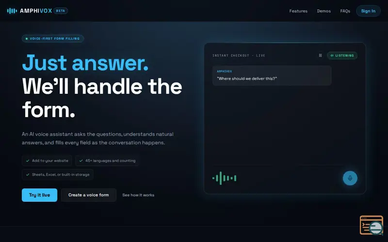 Screenshot of AmphiVox