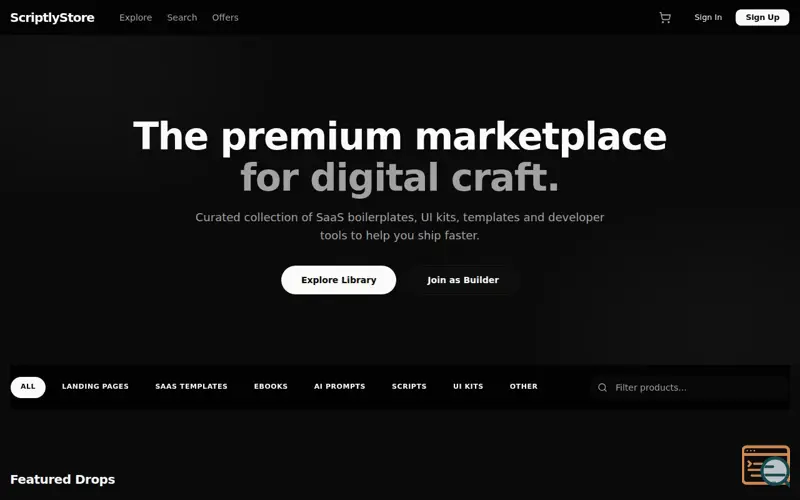 Screenshot of Scriptly Store