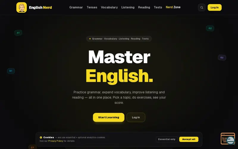 Screenshot of English Nerd