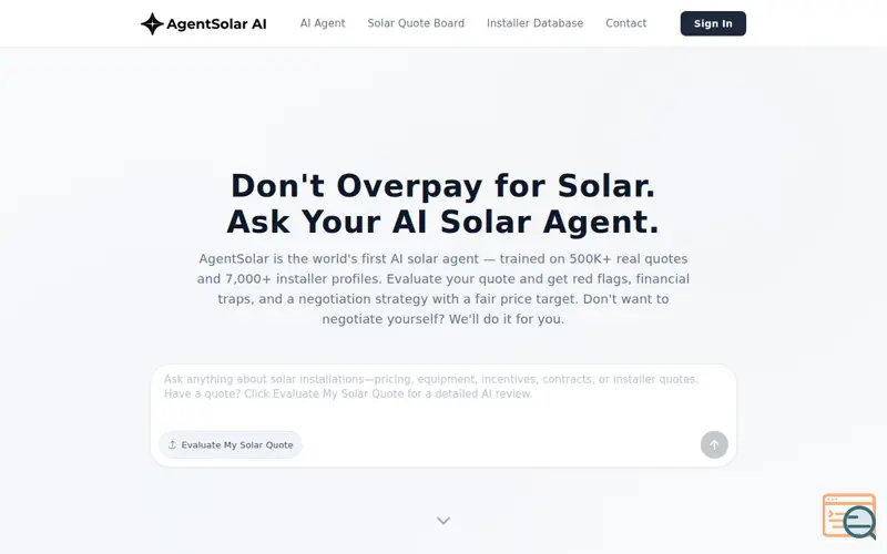 Screenshot of Agent Solar