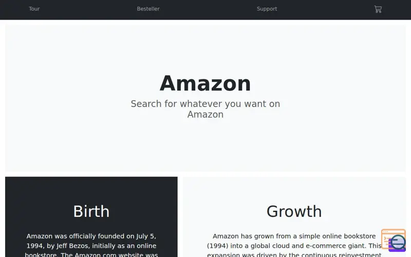 Screenshot of Amazon