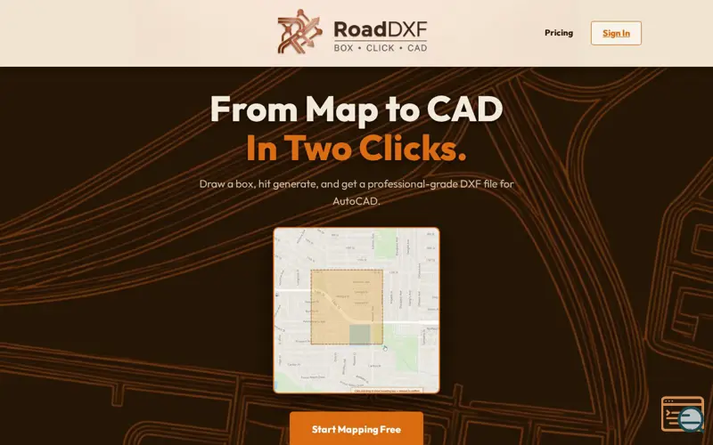 Screenshot of RoadDXF