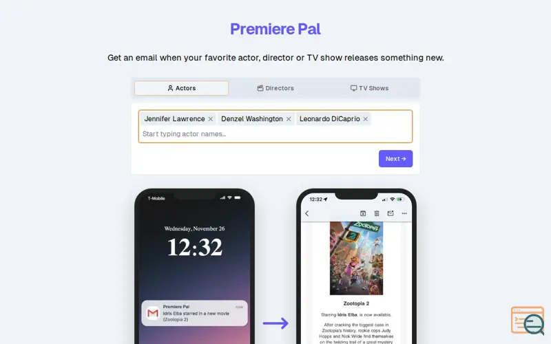Screenshot of Premierepal