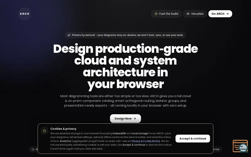 Screenshot of ARCH