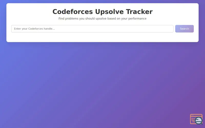 Screenshot of Codeforces Upsolve Tracker